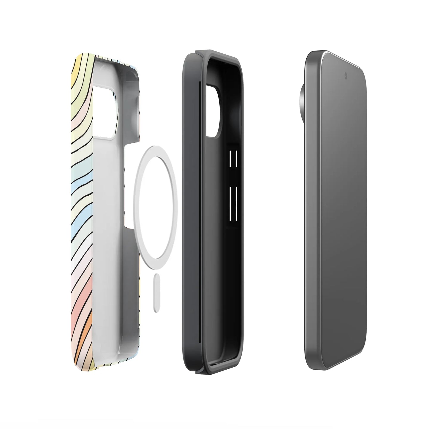 Ride The Wave | Pastel Rainbow Lined Google Pixel Case