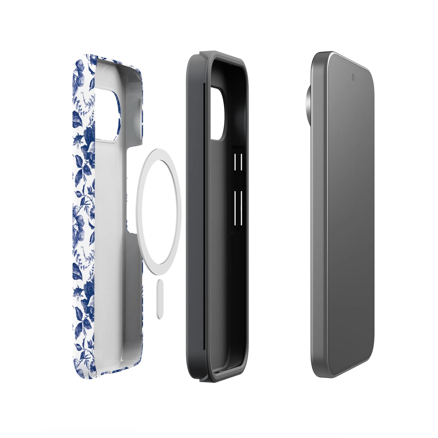 Rose to Fame | Blue & White Rose Floral Google Pixel Case