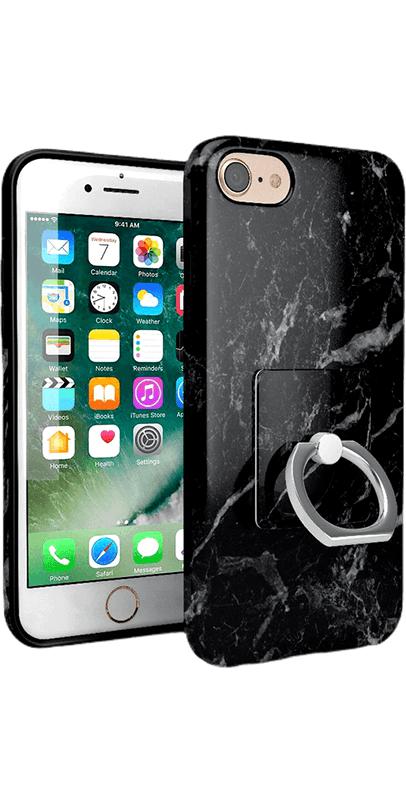 Black Pearl | Classic Black Marble Phone Ring Phone Ring get.casely