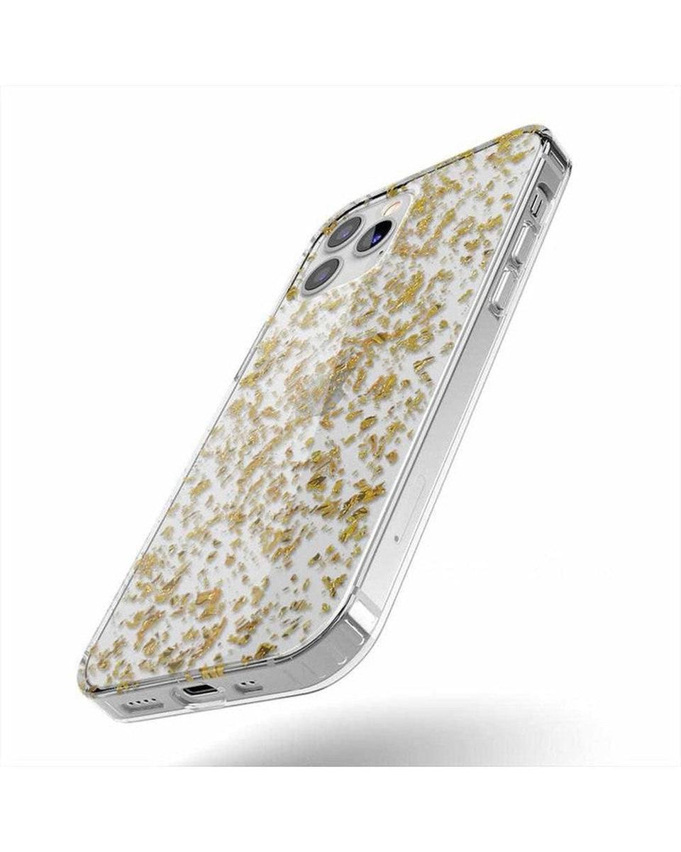 Morning Sparkle | Rose and Gold Flaked Clear Case iPhone Case get.casely