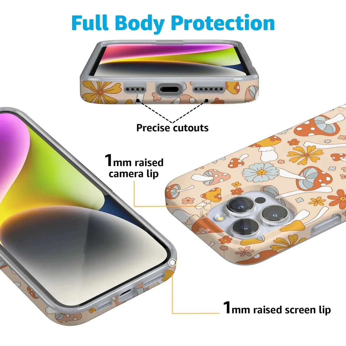 Mushroom Magic | Retro Floral Case iPhone Case get.casely
