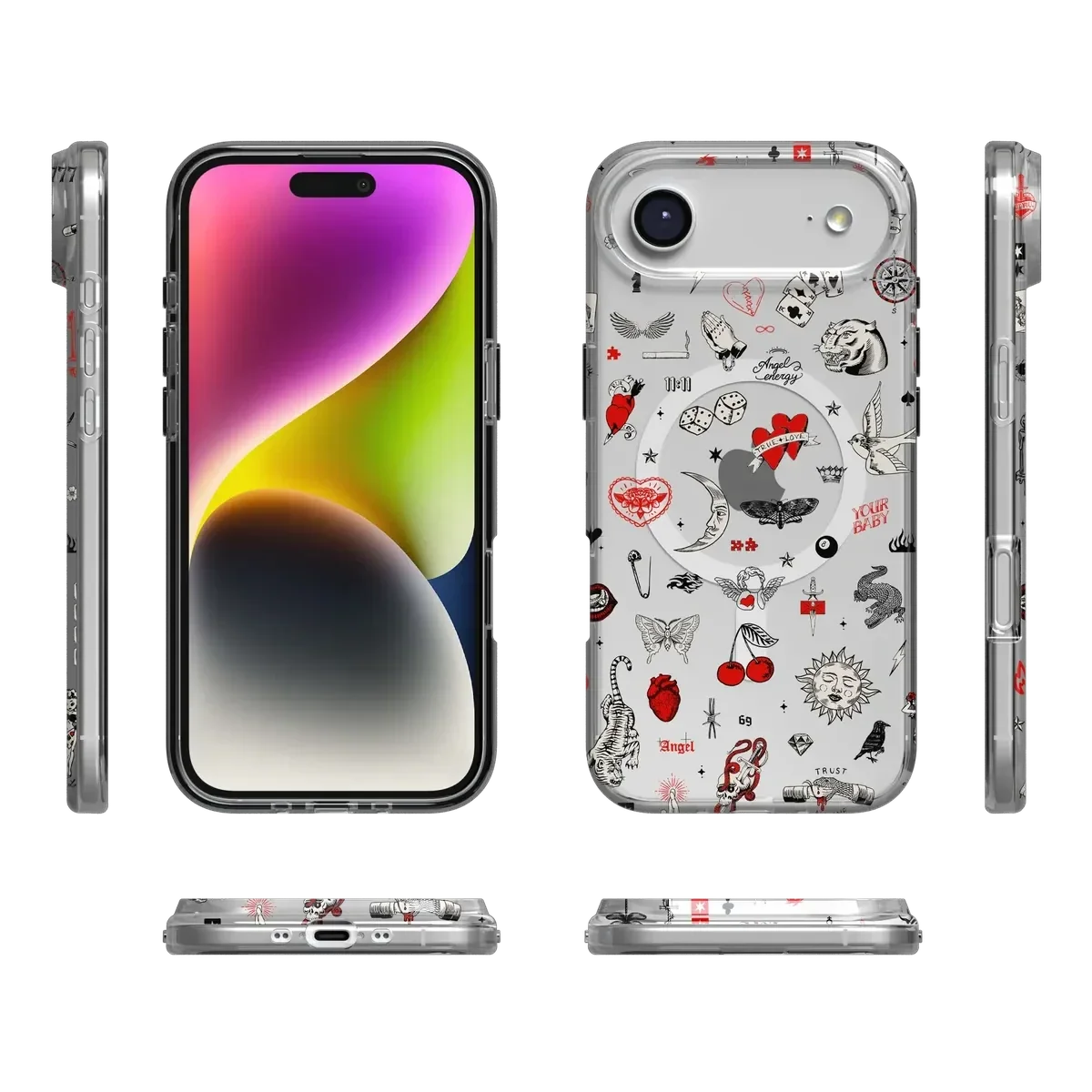 Not a Phase | Clear Flash Tattoo Case iPhone Case get.casely