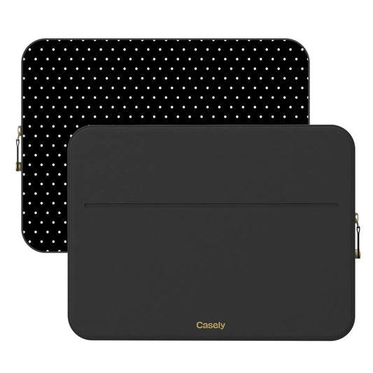 On the Dot | White Polka Dot Laptop Case