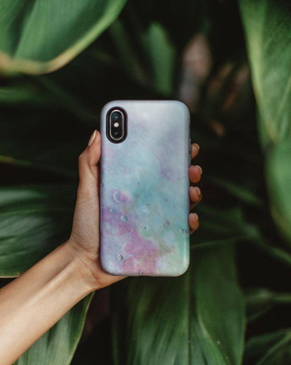 Over the Moon | Pastel Marble Moon Case iPhone Case get.casely