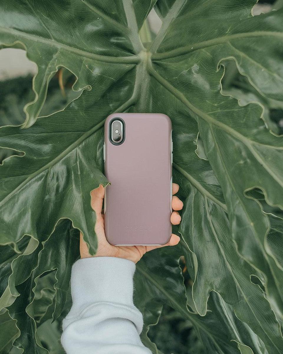 Purple Taupe on Nude | Ultra-Protective Bold Case iPhone Case get.casely