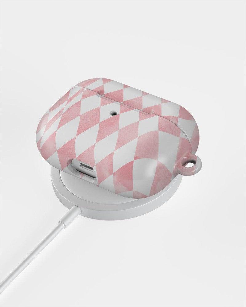 Queen of Diamonds | Pink Watercolor AirPods Case AirPods Case Casetry