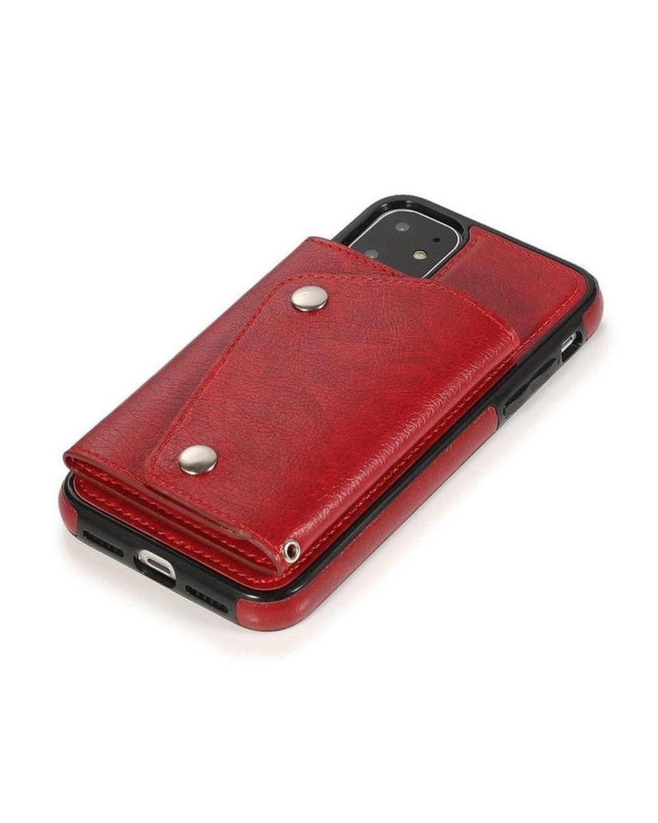 Red Vegan Leather | Wallet Case iPhone Case get.casely
