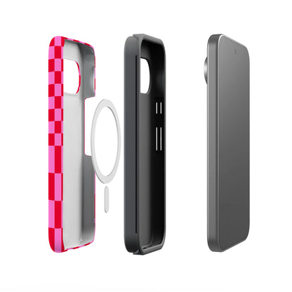 Vibe Check | Pink Checkerboard Case