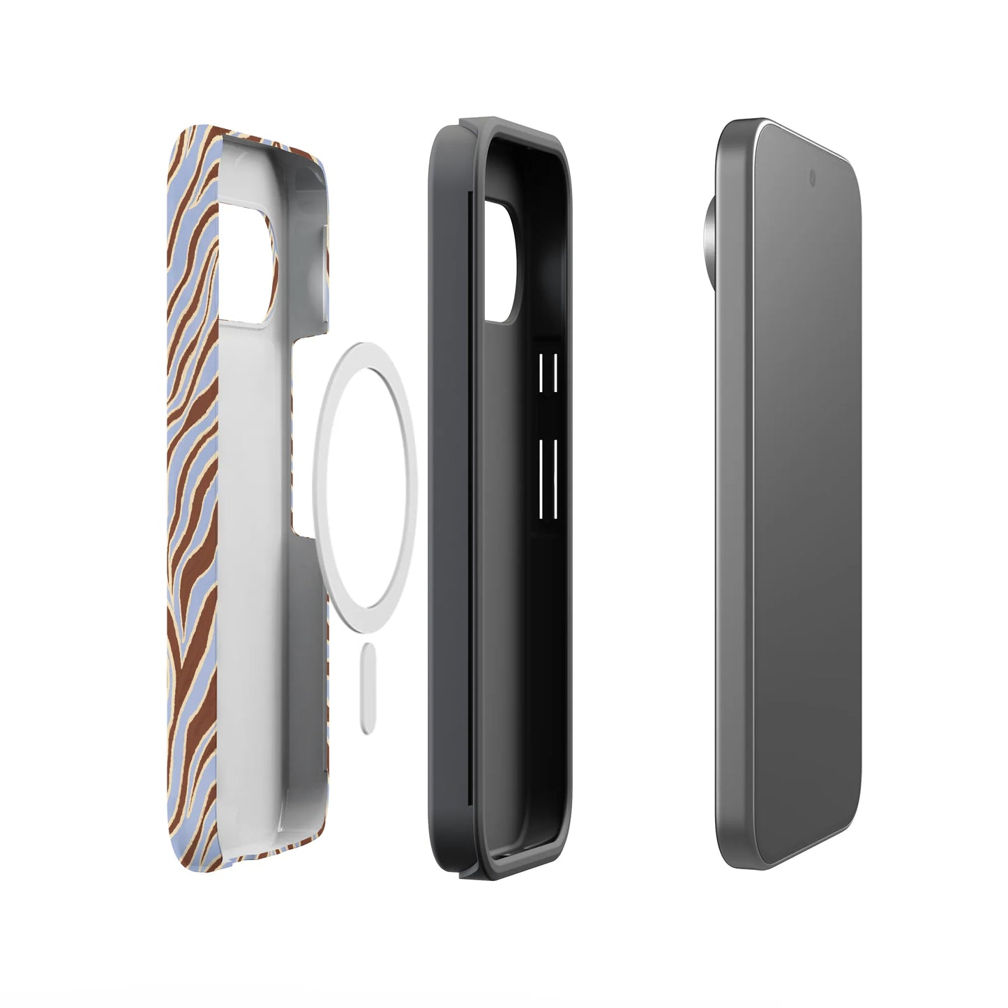 Untamed | Brown & Blue Zebra Case