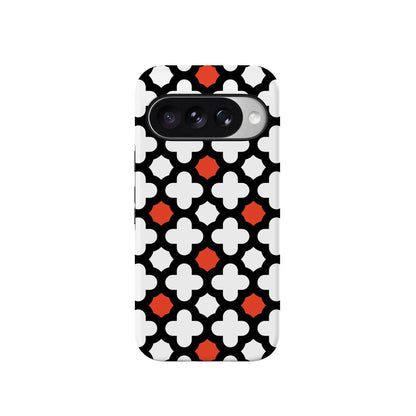 Red Lattice Tile | High Contrast Design Case