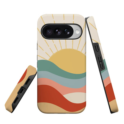 Here Comes the Sun | Colorblock Sunset Google Pixel Case