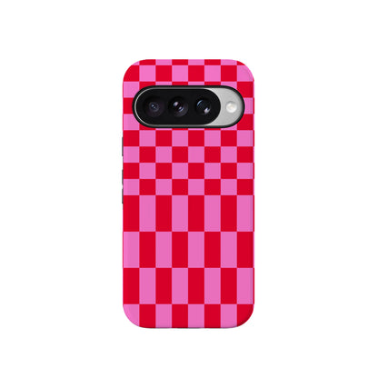 Vibe Check | Pink Checkerboard Case