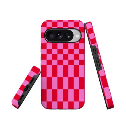 Vibe Check | Pink Checkerboard Case