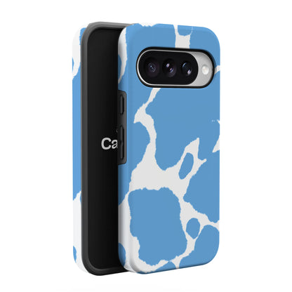 Current MOOd | Light Blue Cow Print Google Pixel Case