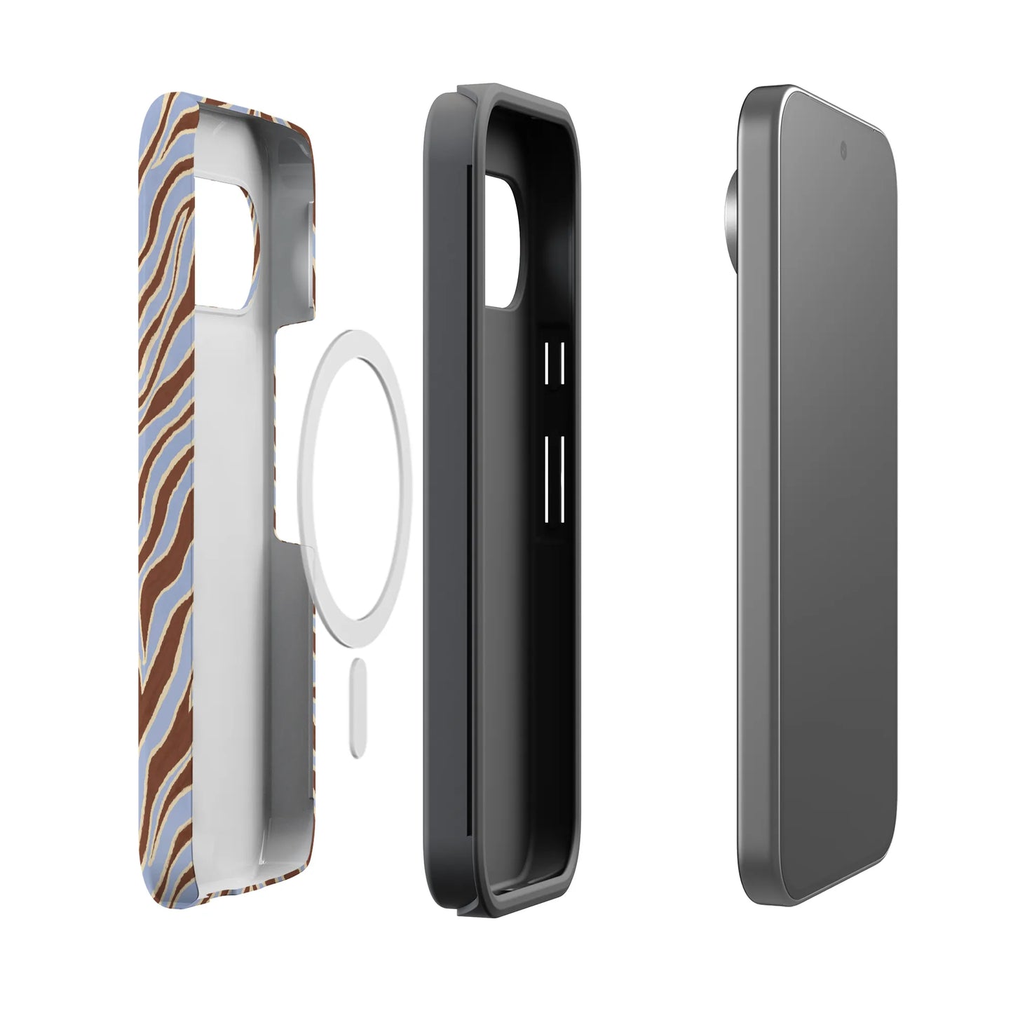 Untamed | Brown & Blue Zebra Case