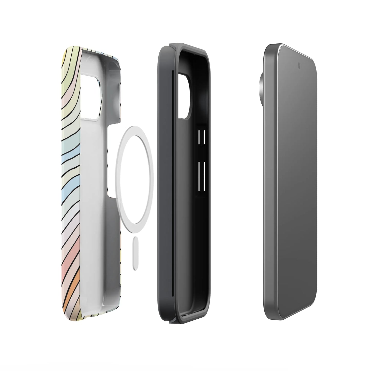 Ride The Wave | Pastel Rainbow Lined Google Pixel Case