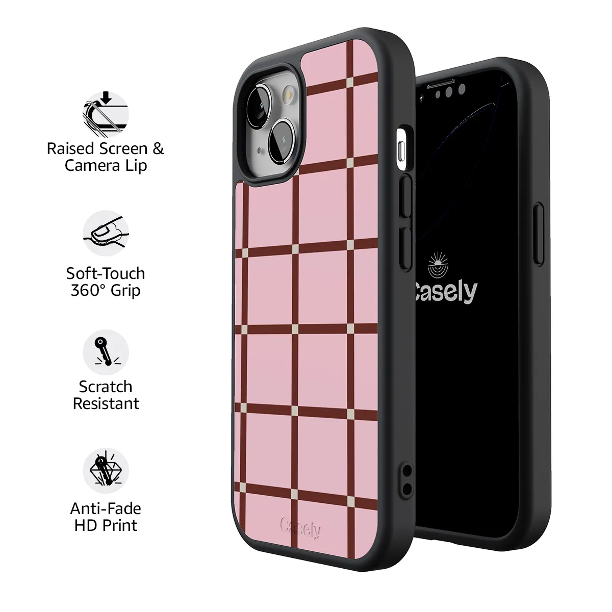 Uptown Gridlock | Pink Checkerboard Case