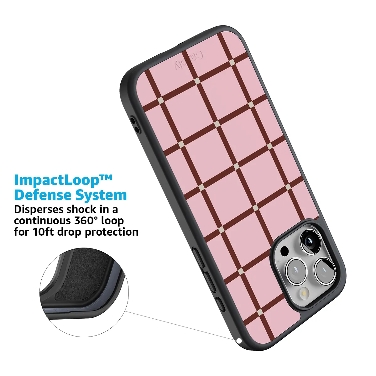 Uptown Gridlock | Pink Checkerboard Case