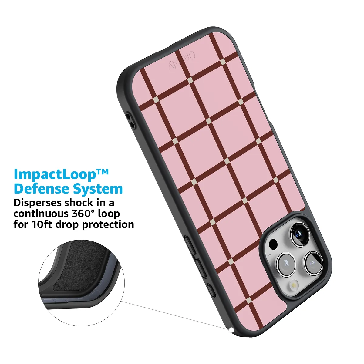 Uptown Gridlock | Pink Checkerboard Case