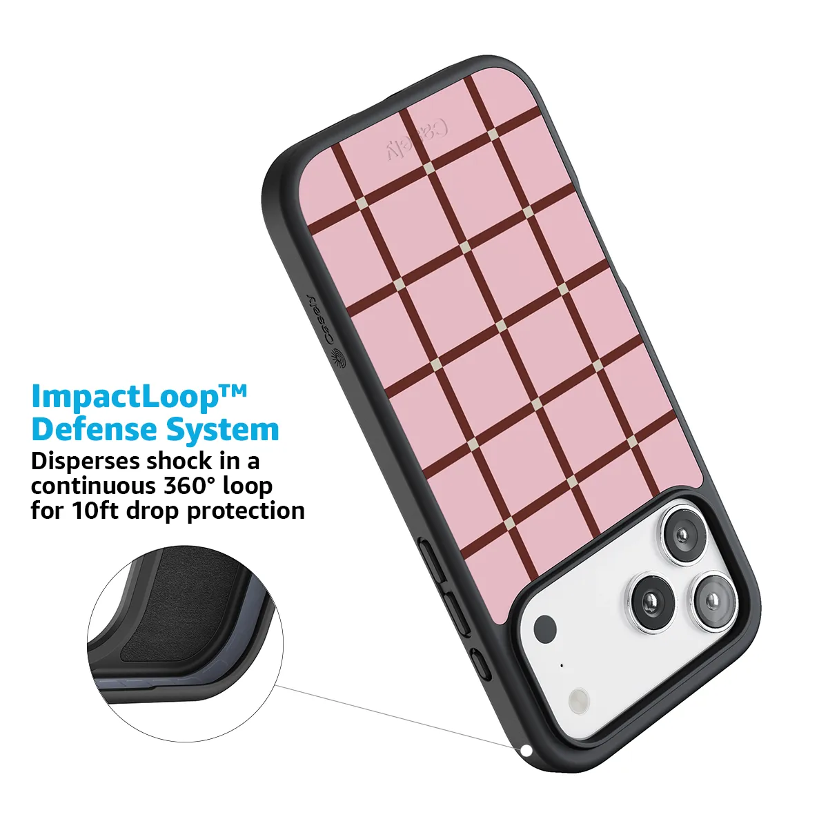Uptown Gridlock | Pink Checkerboard Case