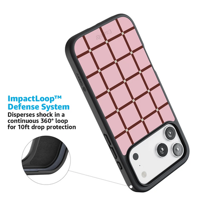 Uptown Gridlock | Pink Checkerboard Case