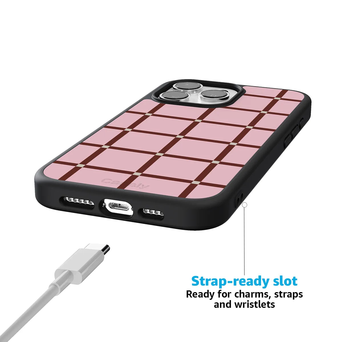Uptown Gridlock | Pink Checkerboard Case