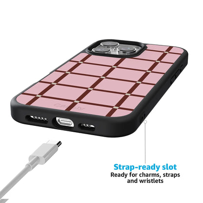 Uptown Gridlock | Pink Checkerboard Case