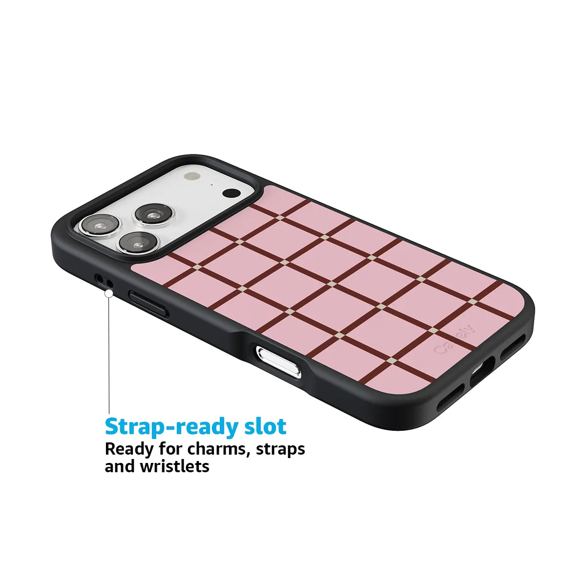 Uptown Gridlock | Pink Checkerboard Case