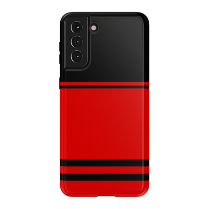 Go Canes | Black & Red Striped Case - Galaxy S21 Plus