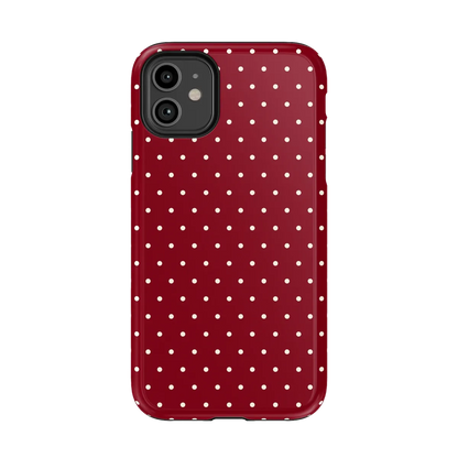 On the Dot | Maroon Polka Dot Case