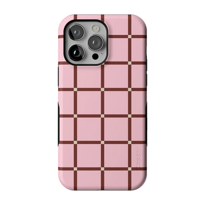 Uptown Gridlock | Pink Checkerboard Case