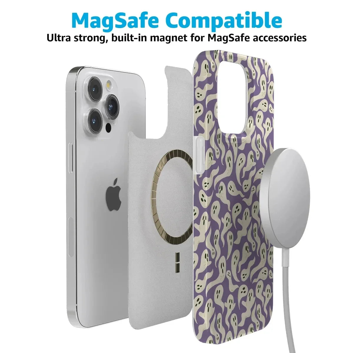 All Boo'd Up | Purple Ghost Case Phone Case get.casely