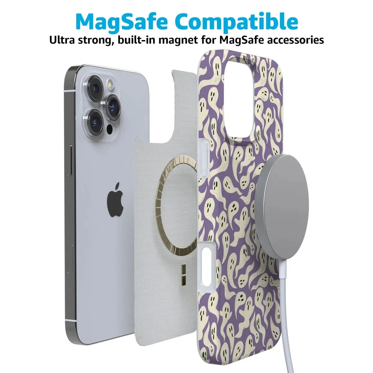 All Boo'd Up | Purple Ghost Case Phone Case get.casely
