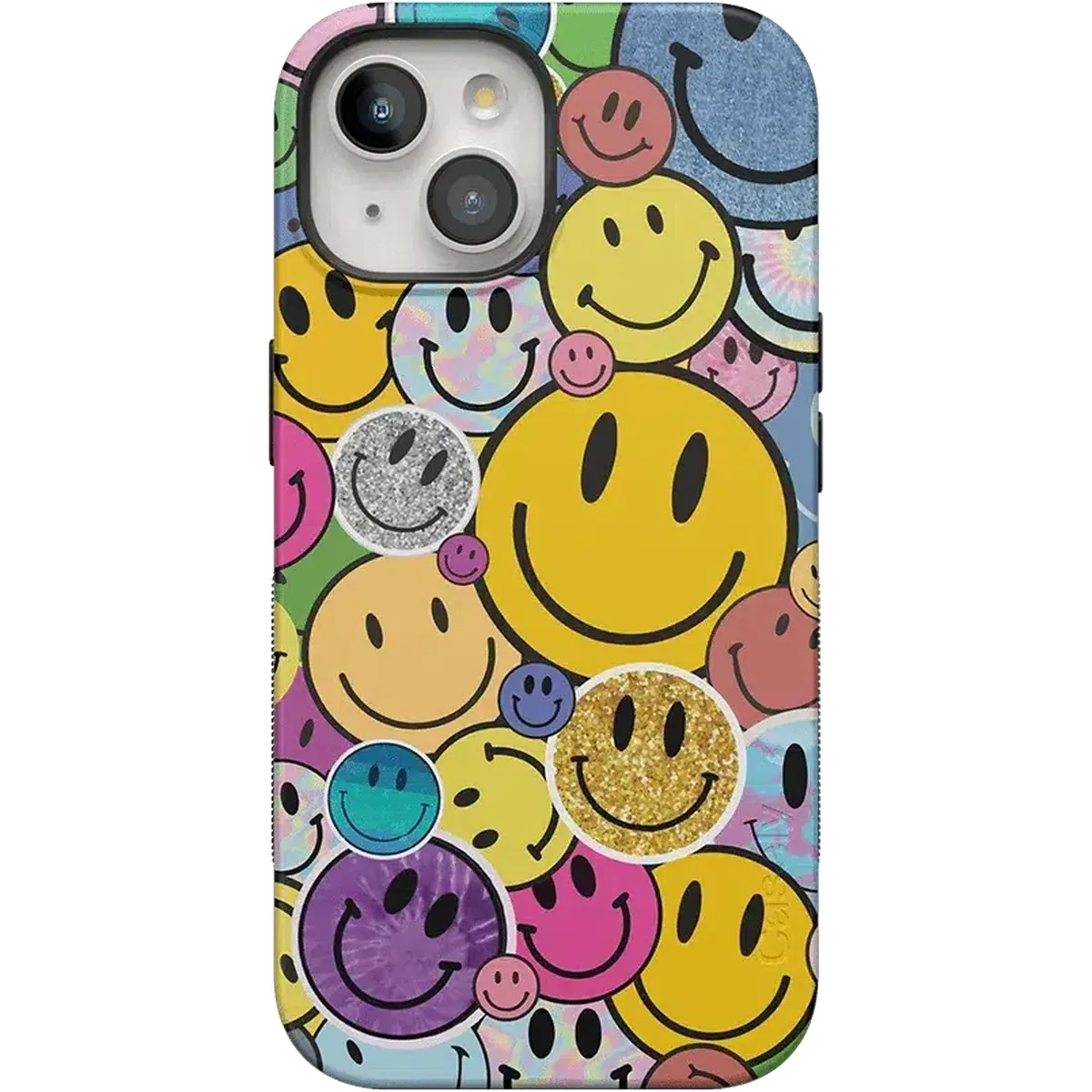 All Smiles | Smiley Face Sticker Case iPhone Case get.casely Bold + MagSafe® iPhone 15 Plus