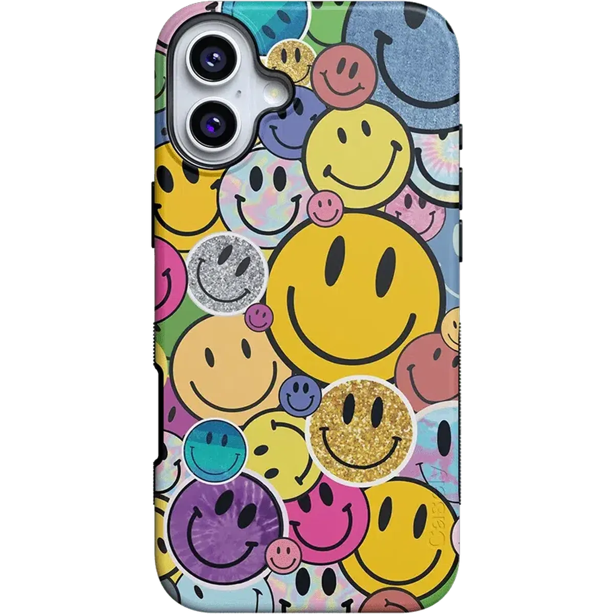 All Smiles | Smiley Face Sticker Case iPhone Case get.casely Bold + MagSafe® iPhone 16 Plus