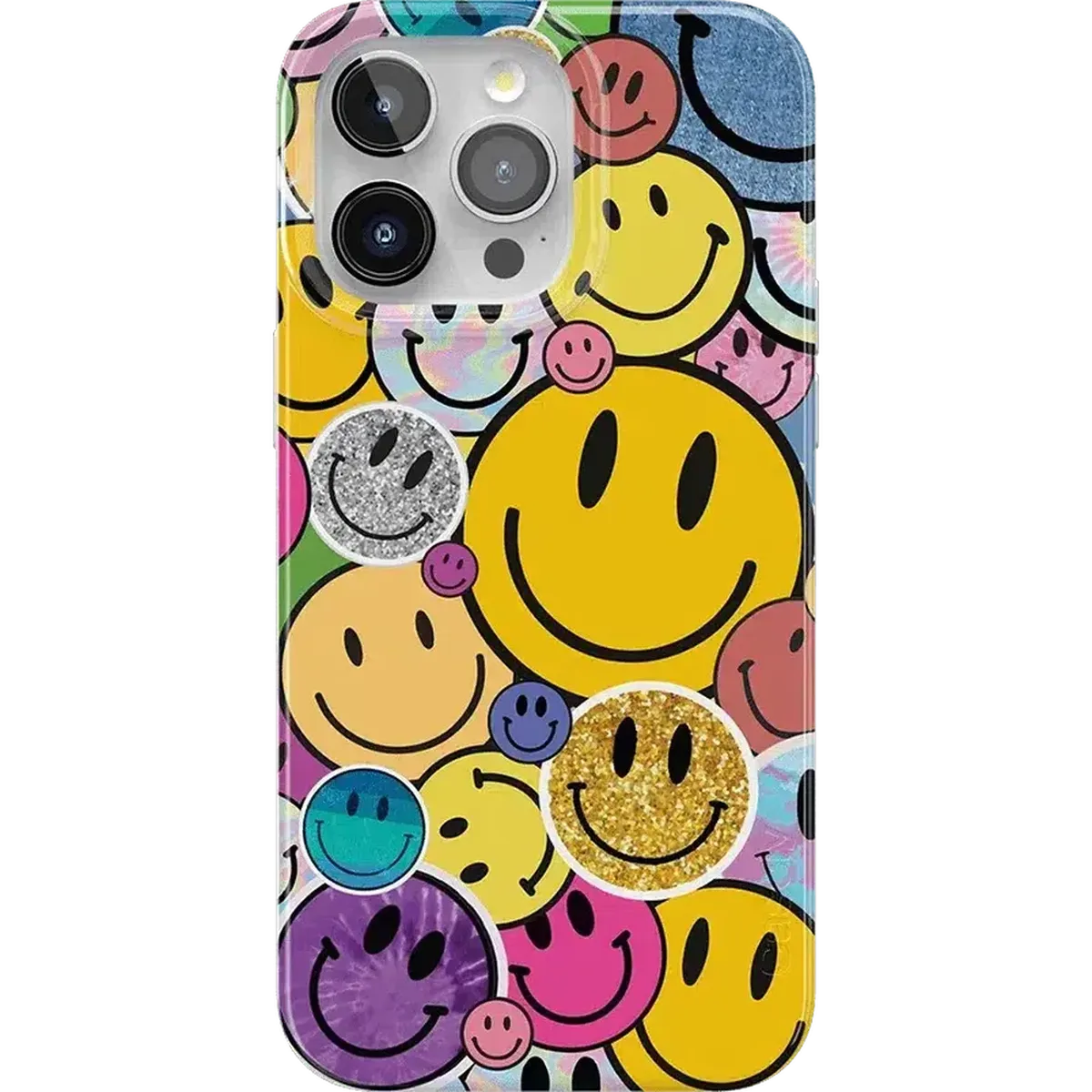 All Smiles | Smiley Face Sticker Case iPhone Case get.casely Classic + MagSafe® iPhone 15 Pro Max