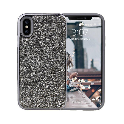 All That Glitter | Charcoal Silver Crystal Case iPhone Case get.casely