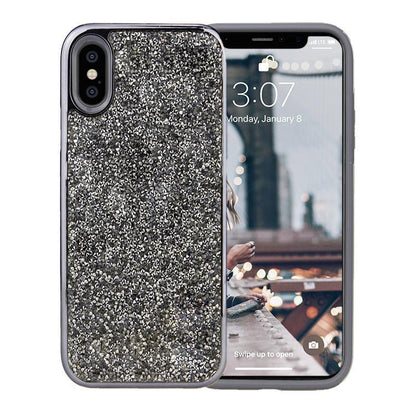 All That Glitter | Charcoal Silver Crystal Case iPhone Case get.casely