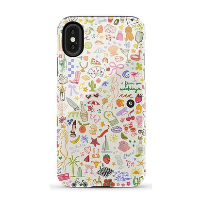 All the Fun Things | Fun on Weekdays Case iPhone Case get.casely Essential iPhone X / XS