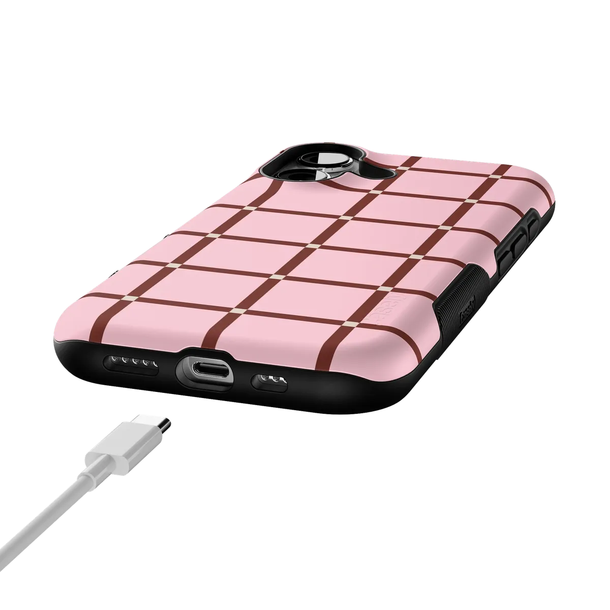 Uptown Gridlock | Pink Checkerboard Case