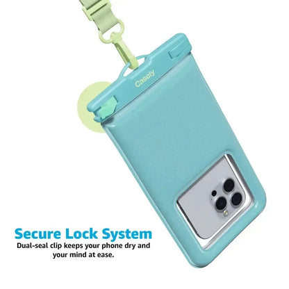 AquaBuddy | Aquamarine Ocean Blue Shimmer Waterproof Phone Pouch AquaBuddy get.casely