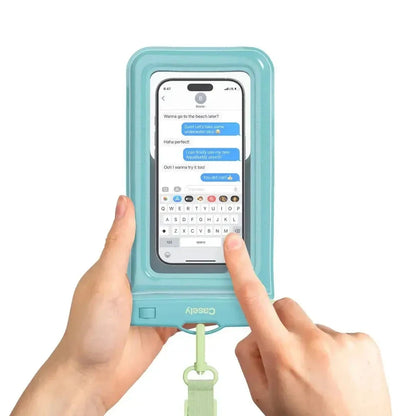 AquaBuddy | Aquamarine Ocean Blue Shimmer Waterproof Phone Pouch AquaBuddy get.casely
