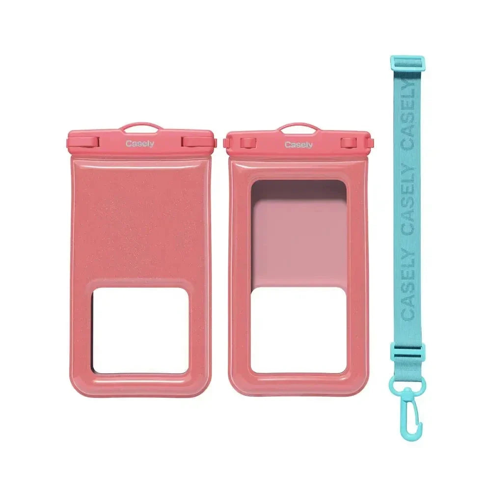 AquaBuddy | Starfish Wishes Coral Pink Shimmer Waterproof Phone Pouch AquaBuddy get.casely