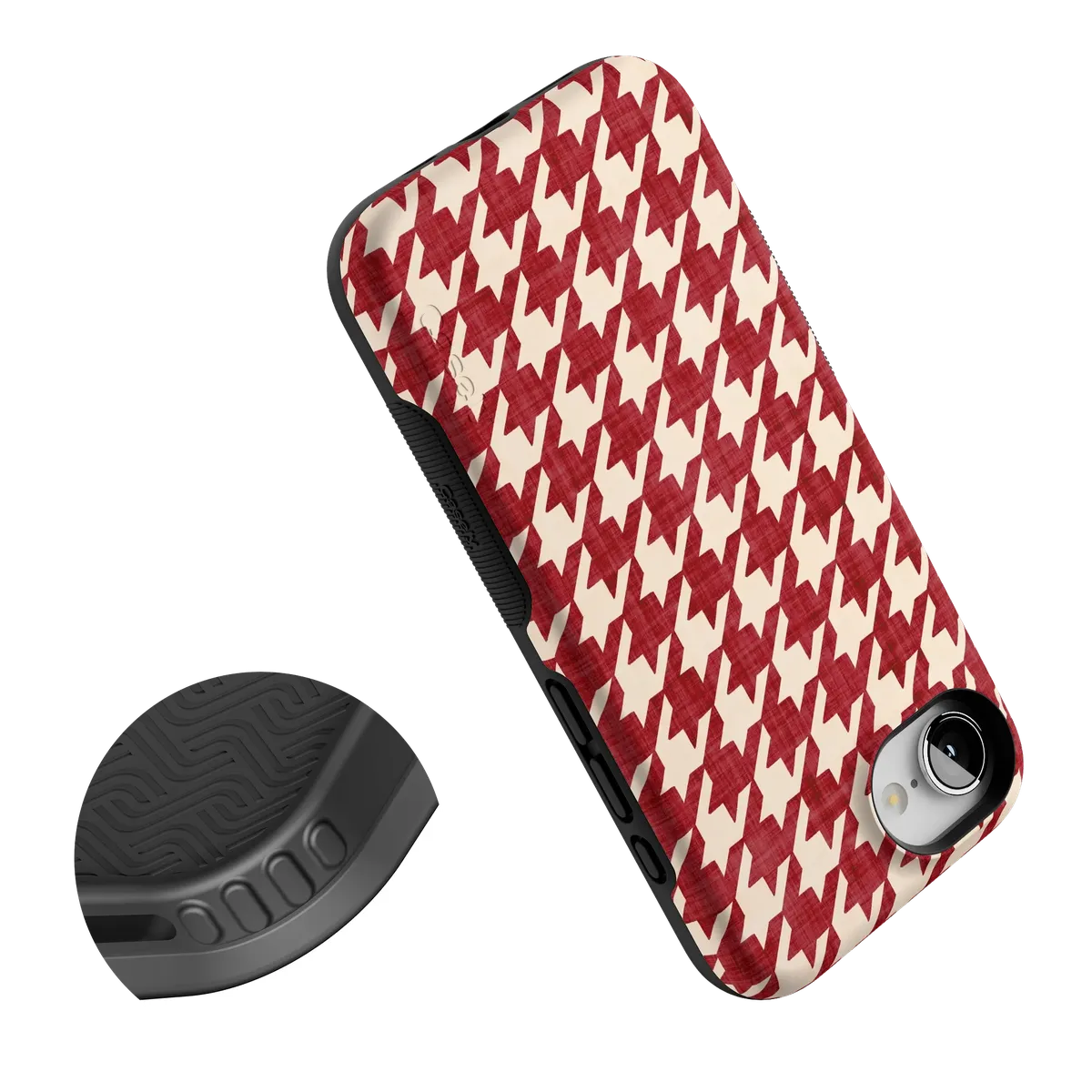 Scarlet Stitch | Red Houndstooth Case