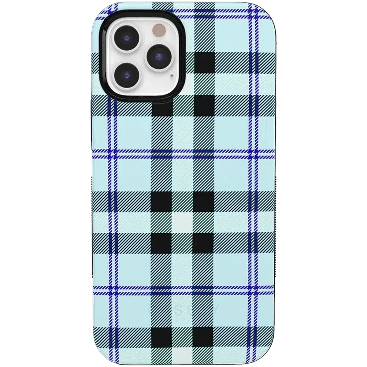 As if! | Light Blue Plaid Case iPhone Case get.casely Bold iPhone 12 Pro
