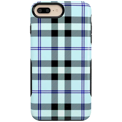 As if! | Light Blue Plaid Case iPhone Case get.casely Bold iPhone 6/7/8 Plus
