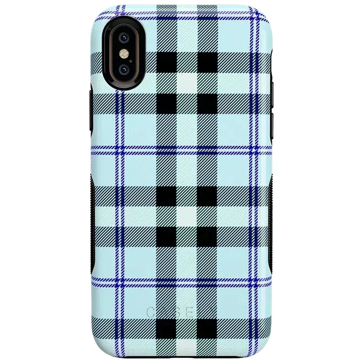 As if! | Light Blue Plaid Case iPhone Case get.casely Bold iPhone XS Max