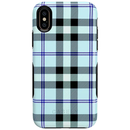 As if! | Light Blue Plaid Case iPhone Case get.casely Bold iPhone XS Max