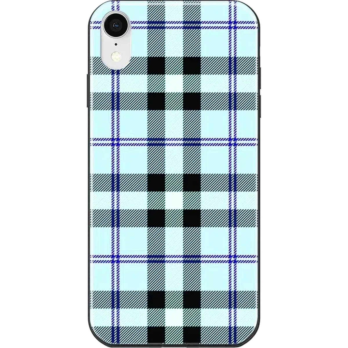 As if! | Light Blue Plaid Case iPhone Case get.casely Classic iPhone X / XS