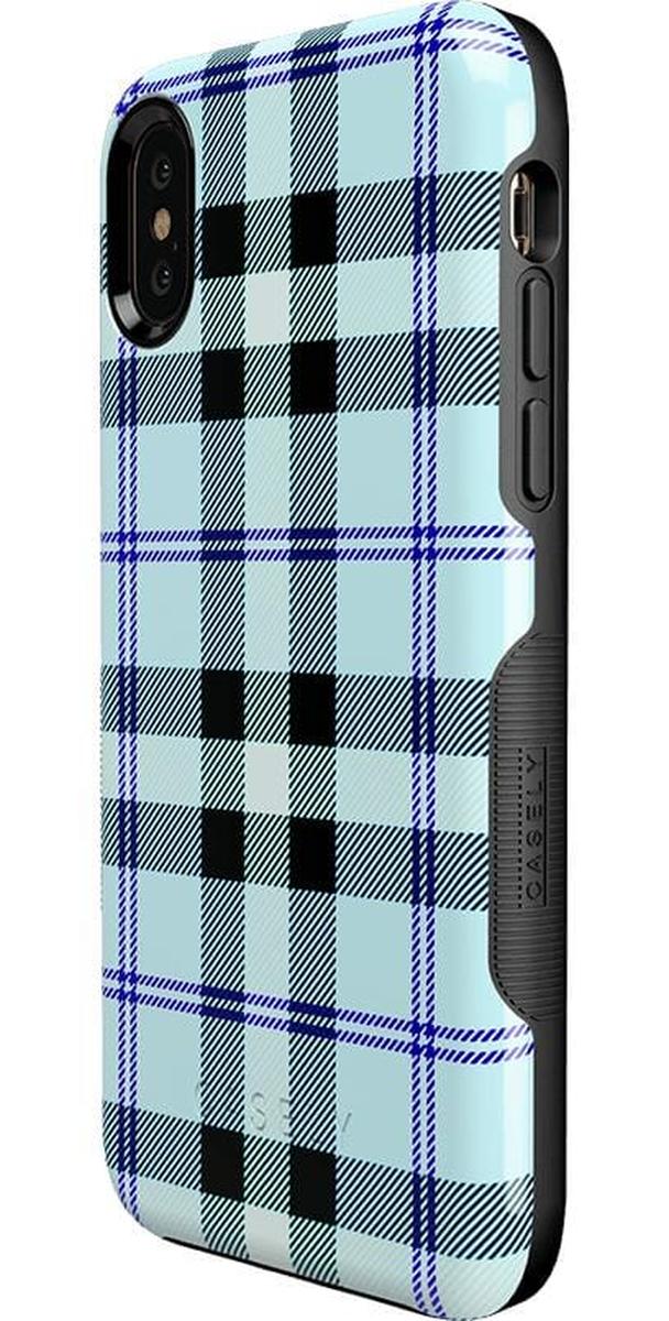 As if! | Light Blue Plaid Case iPhone Case get.casely